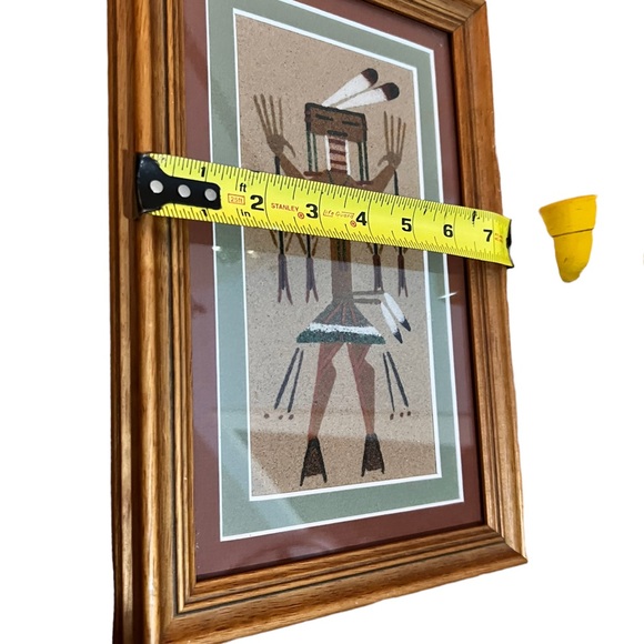 Sand Art Native American Indian Navajo Painting Framed Pair / Lot - Picture 9 of 11